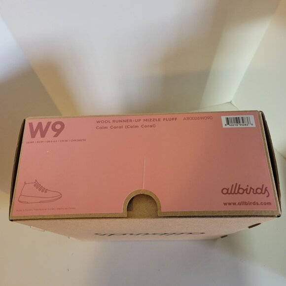Allbirds Calm Coral Wool Runner-Up Mizzle Fluff Booties Size 9 - Picture 12 of 12